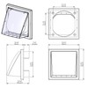 White Wall Vent Hood with Gravity Flap | Durable ASA