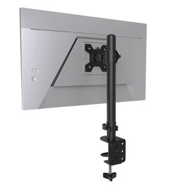 Afaloona Single Monitor Stand for 13-27" Computer Screens up to 17.6lbs, Adjustable Heights and Angles, Desk Mount Stand with C-Clamp, VESA 75x75mm or 100x100mm, Black