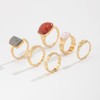 VIYPDRST Chunky Gold Rings for Women Non Tarnish Statement Rings