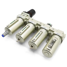 Jecoupoon 1/2" & 3/4" NPT Industrial Grade 4 Stage Gas Drying System, Coalescing Filter, Desiccant Dryer, Auto Drain, Compatible with Paint Spray, Plasma Cutter (Auto Version,3/4" NPT)