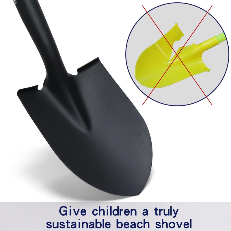 WIKER Beach Shovel,Kids Shovels for Digging,Short Handle Metal Shovel,Small Shovels