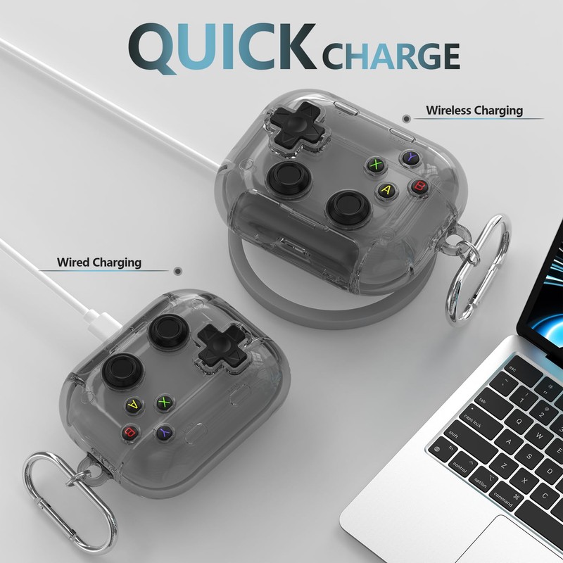 AirPods Pro 3 Case with Safety Lock Game Controller Design,