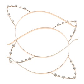 VICASKY 2pcs Ear Headband Hair Accessories for Women Sparkly Hair Hoop for Cosplay Parties Skincare Daily Wear Cute and Playful Design Lightweight Comfortable