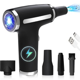 Generic Electric Air Duster-Rechargeable Multi Functional Turbine Dust Blower,4-Gear Adjustable 110000 RPM,Good Replacement for Canned Compressed Air Dusters,Keyboard Cleaning Kit,Pc Cleaner (Black)