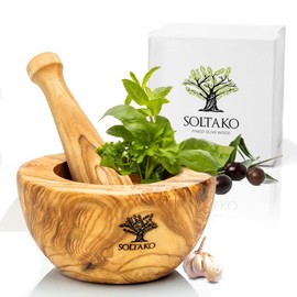 Olive Wood Mortar & Pestle Set "The Iconic Mortar"