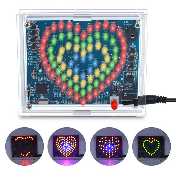 BANRIA Soldering Practice Kit, Heart-Shaped LED Light DIY Soldering Project