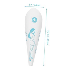 KICHOUSE 12pcs Disposable Female Urination Device Portable Paper Pee Funnels for Women Leak and for Camping Hiking and Travel Use Comfortable and Practical