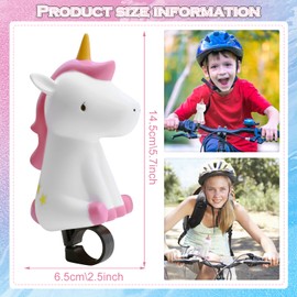 KERANEET Bicycle Horn Children's Bicycle Funny Horn Unicorn Bicycle Squeeze Horn Cartoon Motorcycle Bicycle Bells Bicycle Bell Boys Girls for Birthday Children's Bicycle Scooter Accessories (A)