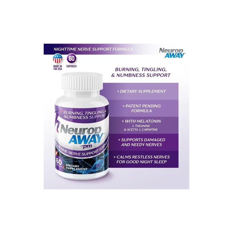 Suplemento Dietético Neuropaway PM Nerve Support con Vitamina B12, en
