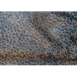 Unbranded Black Floral  Cotton Fabric  44 wide 1 yard