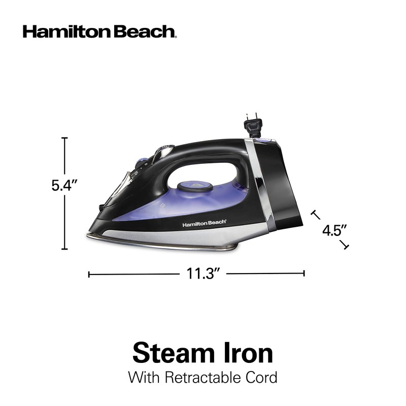 Hamilton Beach Steam Iron for Clothes & Garment Steamer with
