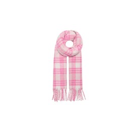 ONLY Women's Onllima Life Frill Scarf CC, Brandied Apricot/Detail: Check, One Size (Pack of 100)