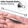 Dr.Fish 10 Pack in-line Trolling Sinkers with Double Swivel Torpedo