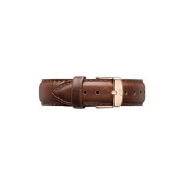 Daniel Wellington Classic Brown Leather Watch Strap – 20mm (0.79 in) Genuine Italian Leather Watch Band for Men, Rose Gold Accents, Comfortable & Timeless Design - Bristol