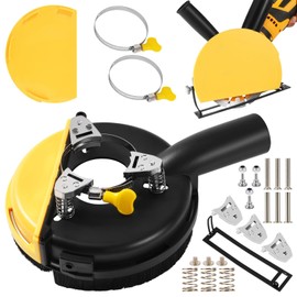 FERSTALO 2 in 1 Dust Shroud Dust Extraction Cutting Guard, Universal Surface Grinding Dust Shroud and Cutting Dust Shroud for Angle Grinder, Dust Collector Attachment for Angle Grinder