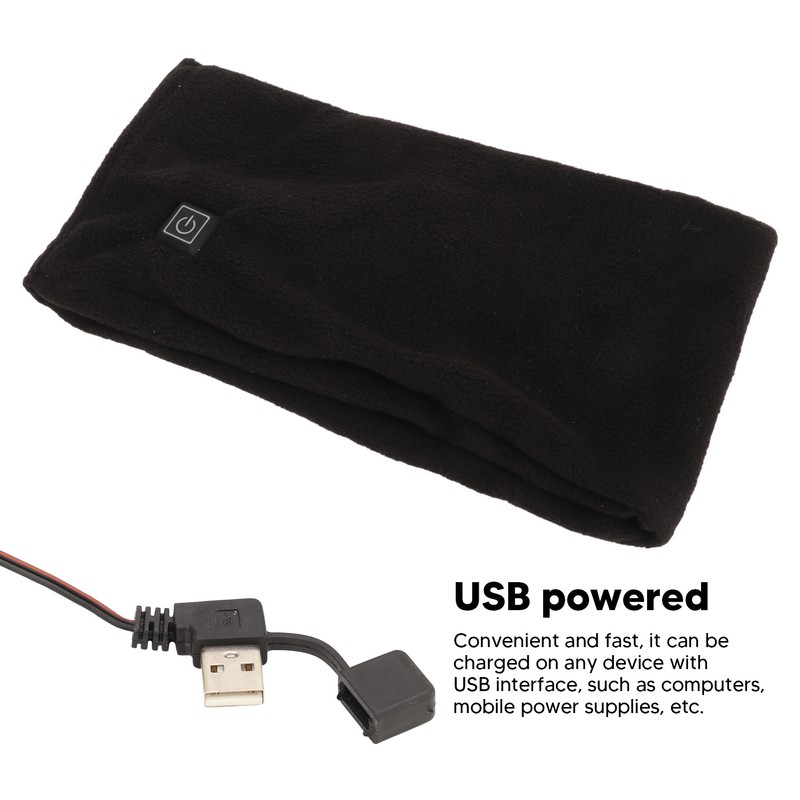 Heated Scarf Soft Polyester Electric Heating Scarf USB Powered 3
