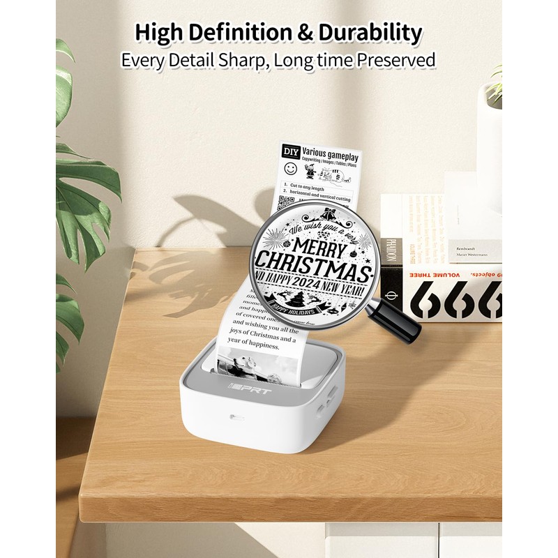 iDPRT Sticker Maker, Portable Thermal Printer with 1 Roll Sticker