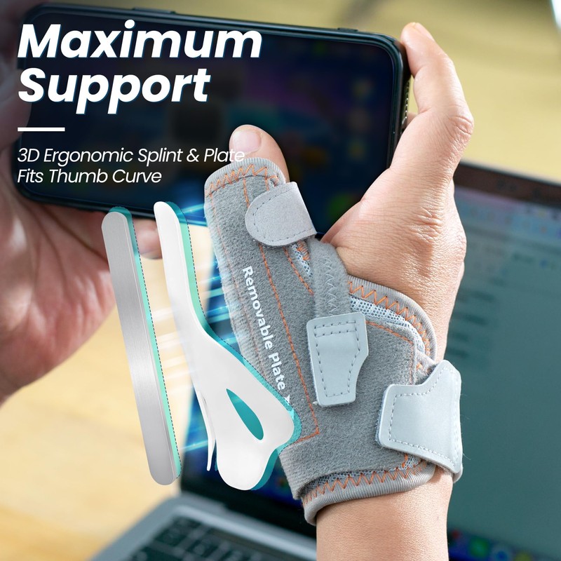 CURECARE Thumb Brace Right & Left, Universal Thumb Splint with