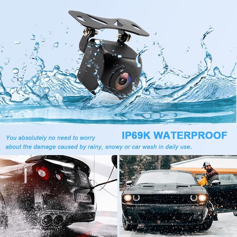 Backup Camera AHD 720P Wide Angle Reversing Camera Clear Night