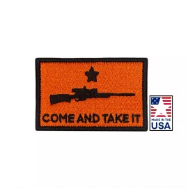 Solomon Clothing Company Come and Take It Morale Patch Orange Blaze Hunting Rifle Hook and Loop