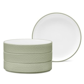 Noritake ColorTex Stone Sage Deep Plate, 7 1/2", STAX, Set of 4 in Green.,
