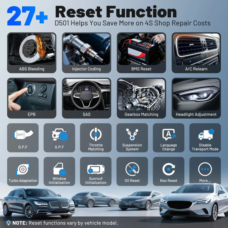 2026 NEW VDIAGTOOL D501 OBD2 Scanner Bluetooth Car Diagnostic Tool