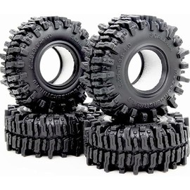 HOBBYSOUL 1.0 Crawler Tires 58mm Tall 1.0'' Mud Slingers Super Soft Sticky Tyre for RC 1/24 SCX24 1/18 TRX4M Upgrades