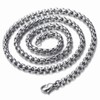 COOLSTEELANDBEYOND Men Stainless Steel Snake Skull Pendant Necklace, Punk Rock,