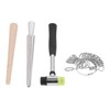 Ring Sizer Set Aluminum Finger Sizing Gauge Polishing Wood Mandrel