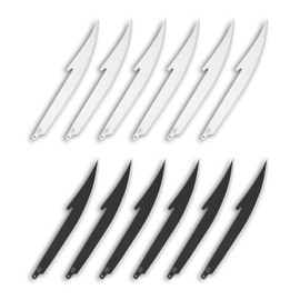 OUTDOOR EDGE 5" Replacable Combo Blade Pack - 6 Stainless Boning/Fillet & 6 Black Boning/Fillet Blades, Great for Boning and Filleting Fish & Deer
