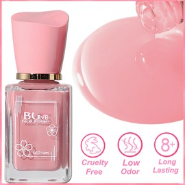 KAHSOSE Light Pink Nail Polish Quick Dry - 14ML Long Lasting Baby Pink Nail Polish, No UV Light Needed, Vegan & Cruelty-Free, Chip-Resistant Nail Color for Women & Girls, Non Toxic