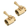 Hourleey 2 Pack Solid Brass Garden Hose Shut Off Valve