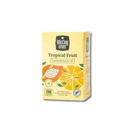 McCoy Teas Tropical Fruit Tea Bags Individually Wrapped Collection Flavored Black Tea with Premium Tea from Sri Lanka, 20 Enveloped Double Chamber (Pack of 01)
