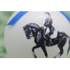 H002 Hand-made Christmas Ornament horse - black piaffe dressage