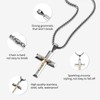 JODEE Crucifix Cross Necklace for Men, Silver Mens Crucifix Necklace,