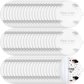 Flea Trap Refill Discs Sticky Traps Fly Trap Refill Glue Board Refills Trap Double Layer Adhesive Nontoxic Odorless Pest Control Traps Replacement Sticky Glue Pads 7.1 Inch for Bugs Flies (60 Pcs)