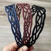 Pack of 6 3 cm Plastic Headbands for Women Girls