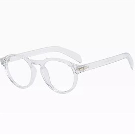 TECH-LINE-DIRECT FASHION ACCESSORIES Blue Light Blocking Round Glasses Retro Frame Clear Lens Vintage Glasses for Men Women (Clear)