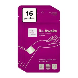 The Good Patch Parche despierto B12 con ingredientes a base de plantas, impregnado con cafeína, B12 y extracto de té verde, diseñado para dar a tu día