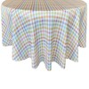 Newbridge Easter Sunshine Gingham 70 Inch Round Fabric Tablecloth, Indoor