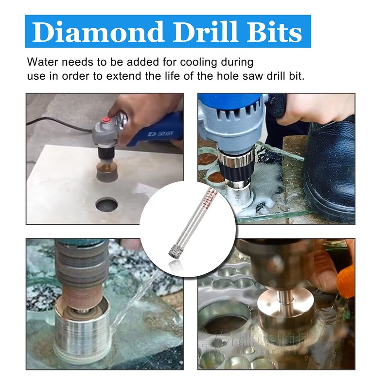 Luomorgo 12Pcs 3mm/1/8 inch Diamond Hole Saw - 1/5 inch