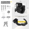 Shovel Holder Rubber Grip Mount Kit with Lock – Fits