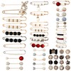 50 Pcs Pearl Brooch Safety Pins for Clothes Dress Jeans