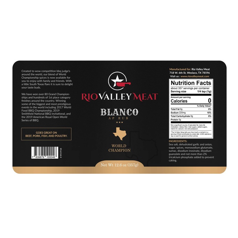 Old World Spices & Seasonings Rio Valley Meat Blanco Award