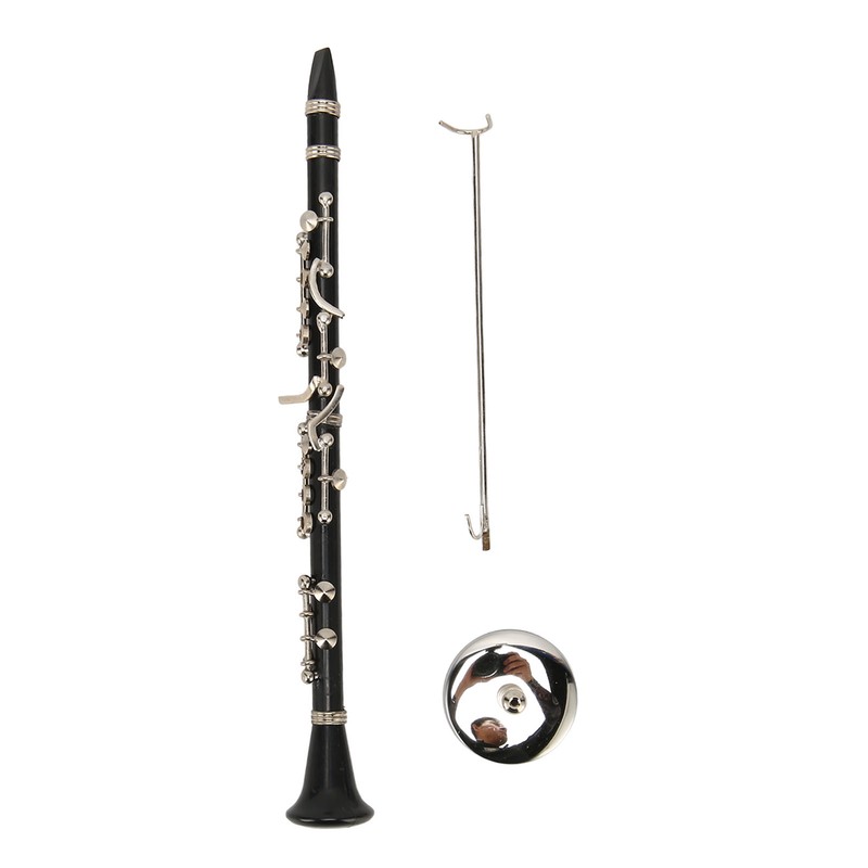 Miniature Clarinet Replica with Stand and Case Musical Instrument Model