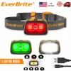 EverBrite Rechargeable LED Headlamp Red Green Light Tail Light 7