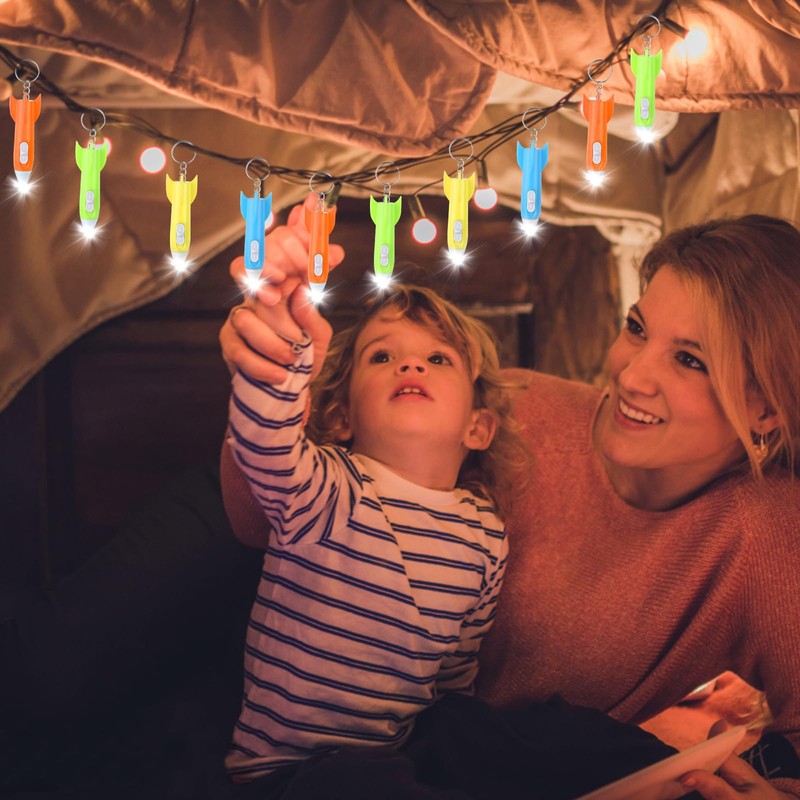 160 PCS Helicopter Mini Flashlight Keychain, Rocket LED Flashlight, Mini