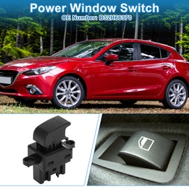 A ABSOPRO Power Window Switch for Mazda 3 2004-2009 No.B32H66370 Window Control Switch ABS Black Rear Left Right Side