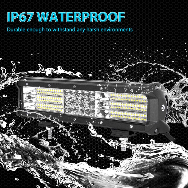 SKYWORLD 12" 330W Quad-Row Off Road LED Work Light Bar,