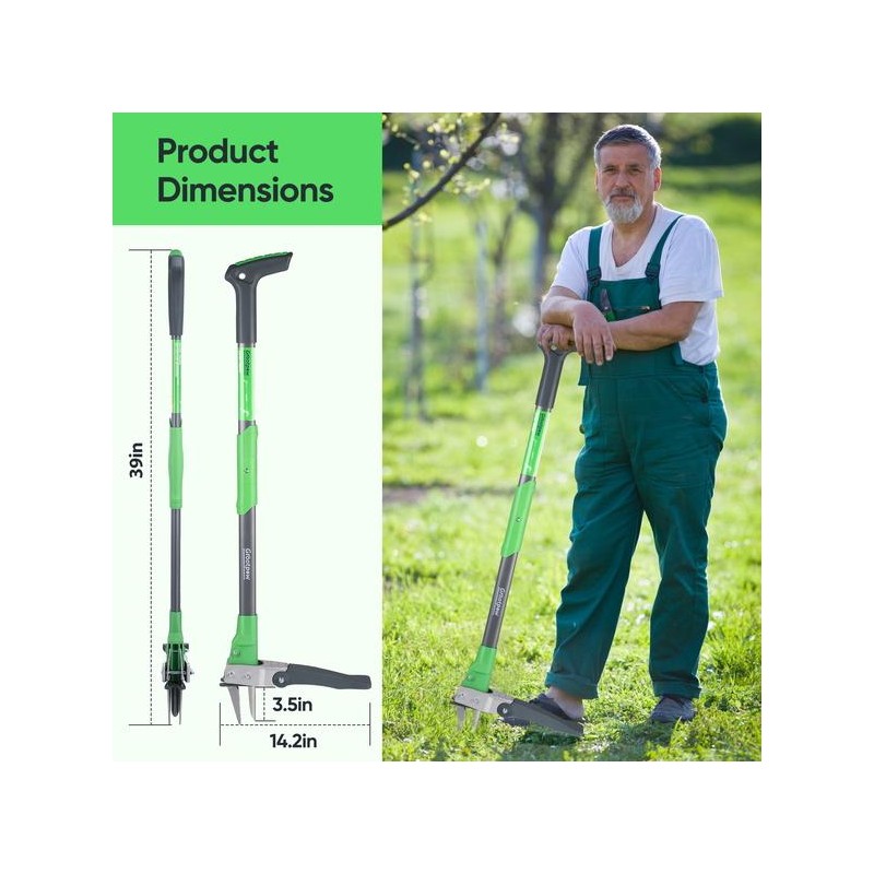 Grootpow Weeder Puller Tool, Stand Up Dandelion Weeder with 40"